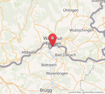 Map of Koblenz AG, Aargau