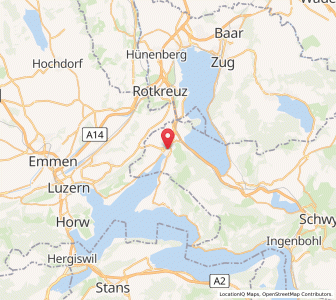 Map of Küssnacht SZ, Schwyz