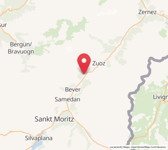 Map of La Punt-Chamues-ch, Grisons