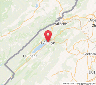 Map of L'Abbaye, Vaud