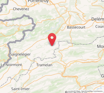 Map of Lajoux JU, Jura