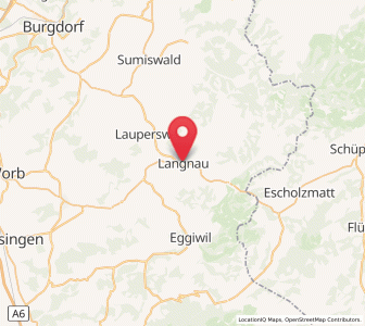 Map of Langnau im Emmental, Bern