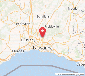 Map of Le Mont-sur-Lausanne, Vaud