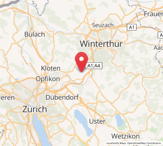 Map of Lindau ZH, Zurich