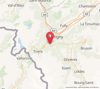 Map of Martigny-Combe, Valais
