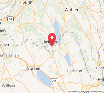 Map of Menziken, Aargau