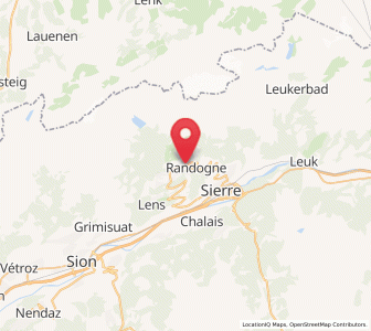 Map of Montana VS, Valais