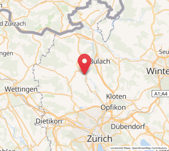 Map of Niederglatt ZH, Zurich