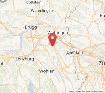 Map of Niederrohrdorf, Aargau
