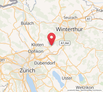 Map of Nürensdorf, Zurich