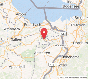 Map of Oberegg AI, Appenzell Innerrhoden