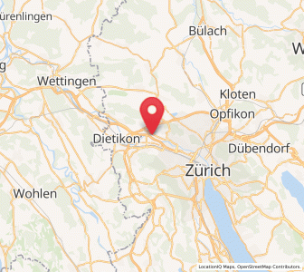 Karte von Oberengstringen / Rauchacher, Zürich
