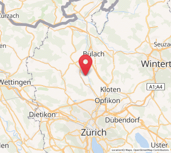 Map of Oberglatt ZH, Zurich