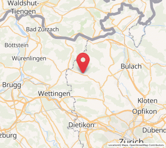 Map of Oberweningen, Zurich
