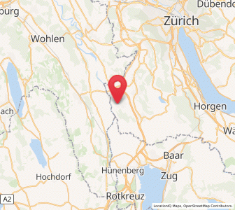 Karte von Obfelden / Oberlunnern, Zürich