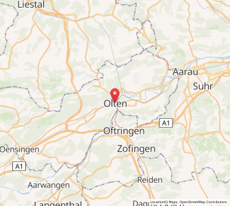 Map of Olten, Solothurn