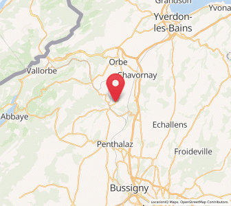 Map of Orny VD, Vaud