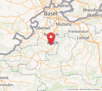 Map of Pfeffingen BL, Basel-Landschaft
