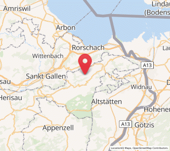 Map of Rehetobel, Appenzell Ausserrhoden