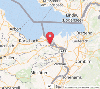 Map of Rheineck SG, Saint Gallen