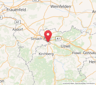 Map of Rickenbach b. Wil, Thurgau