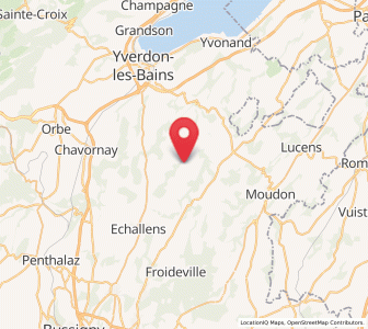 Map of Rueyres VD, Vaud