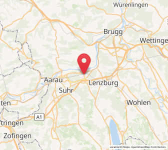 Map of Rupperswil, Aargau