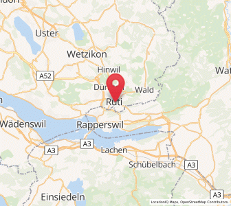 Map of Rüti ZH, Zurich