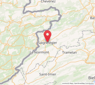 Map of Saignelégier, Jura