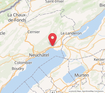 Map of Saint-Blaise NE, Neuchâtel