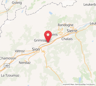 Map of Saint-Léonard VS, Valais