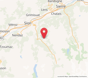 Map of Saint-Martin, Valais