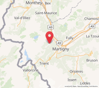 Map of Salvan VS, Valais