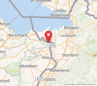 Map of St. Margrethen SG, Saint Gallen