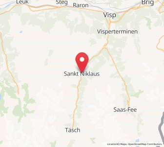 Map of St. Niklaus VS, Valais