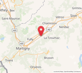 Map of Saxon VS, Valais