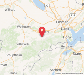 Map of Schwarzenberg LU, Lucerne