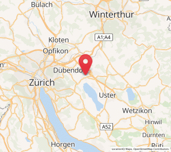 Karte von Schwerzenbach / Chimli, Zürich
