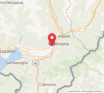 Map of Sementina, Ticino
