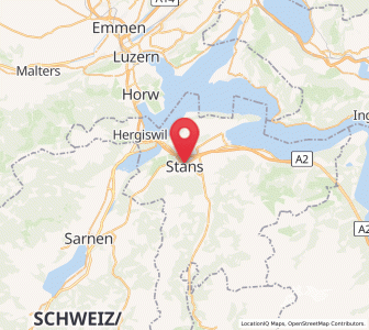 Map of Stans, Nidwalden