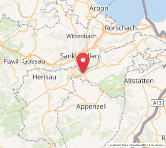 Map of Teufen AR, Appenzell Ausserrhoden