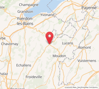 Map of Thierrens, Vaud