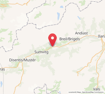 Map of Truns, Grisons