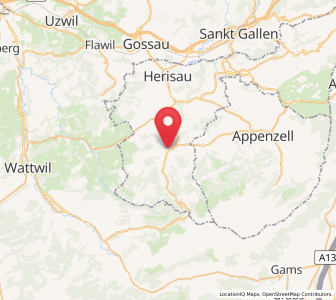 Map of Urnäsch, Appenzell Ausserrhoden