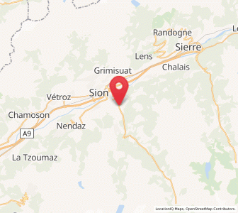 Map of Vex VS, Valais