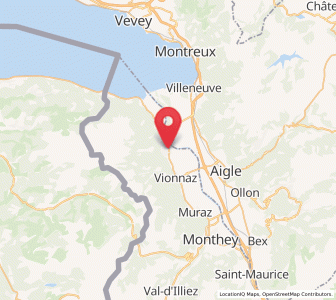 Map of Vouvry, Valais