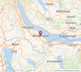 Map of Wädenswil, Zurich