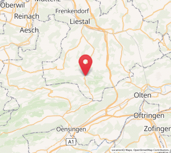 Map of Waldenburg BL, Basel-Landschaft