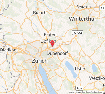 Map of Wallisellen, Zurich