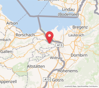 Map of Walzenhausen, Appenzell Ausserrhoden